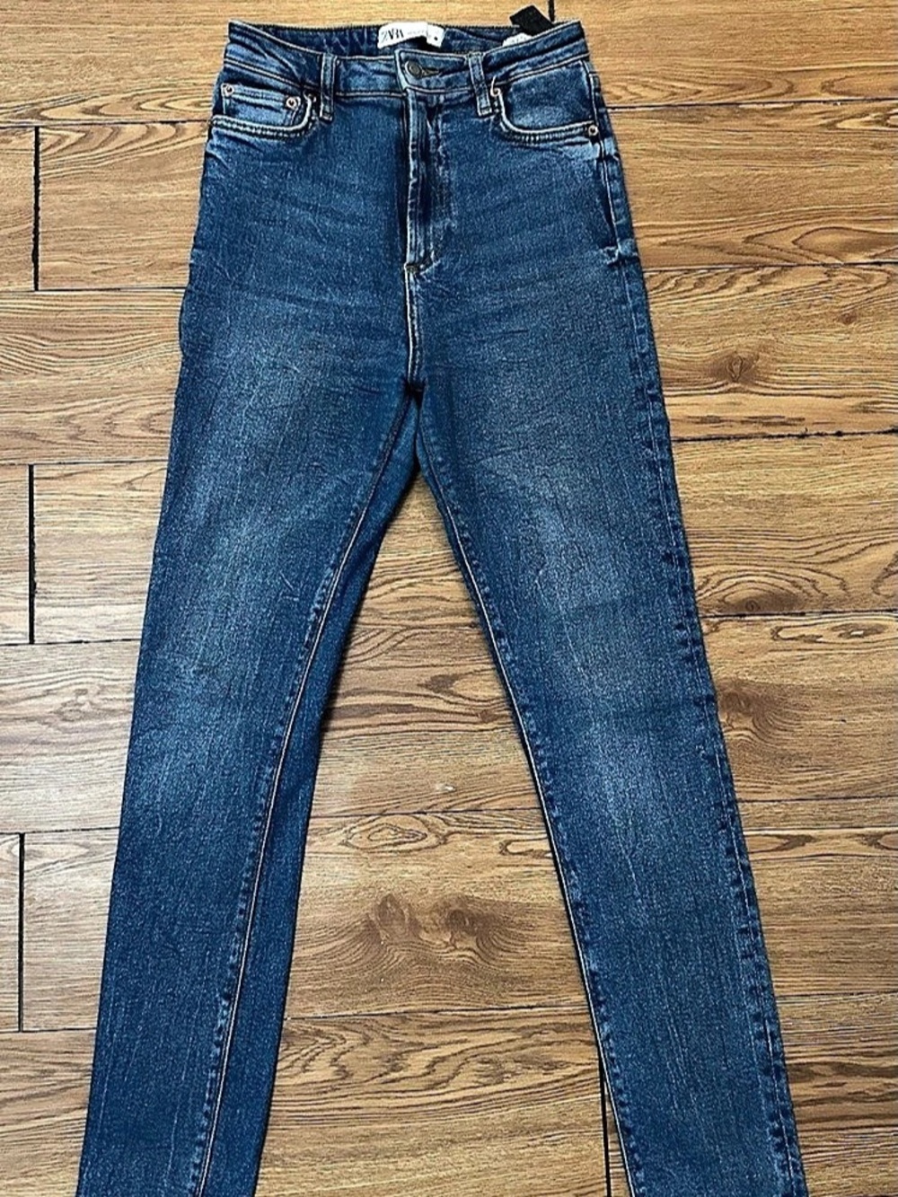 Zara Straight Leg Blue Jeans